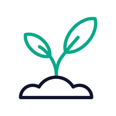 wired outline 1827 growing plant hover pinch